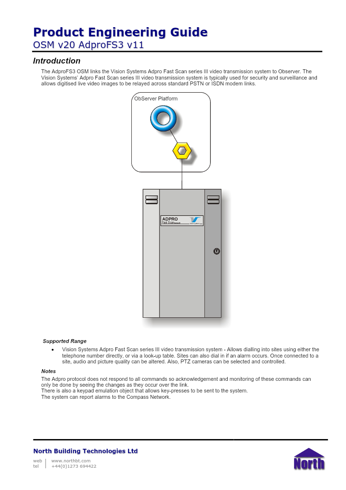 Preview thumbnail of page 1 of the AdproFS3 Engineering Guide PDF document.